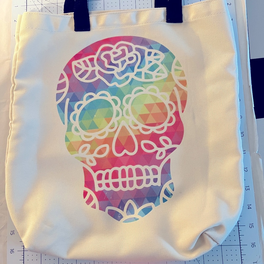 Cricut infusible ink tote. Sugar skull